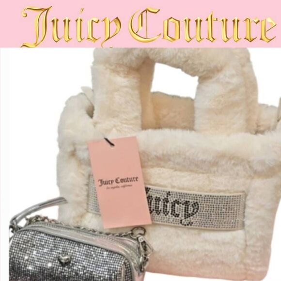 Juicy Couture Angel Mini Tote & Barrel Coin Purse Set - Picture 1 of 10
